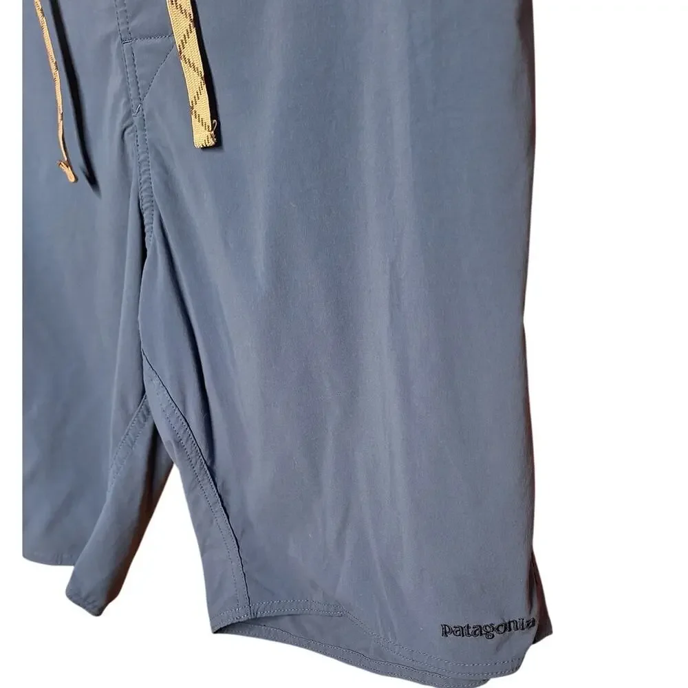 Patagonia Men's Stretch Wavefarer Board Shorts in blue swim trunks swimwear 34